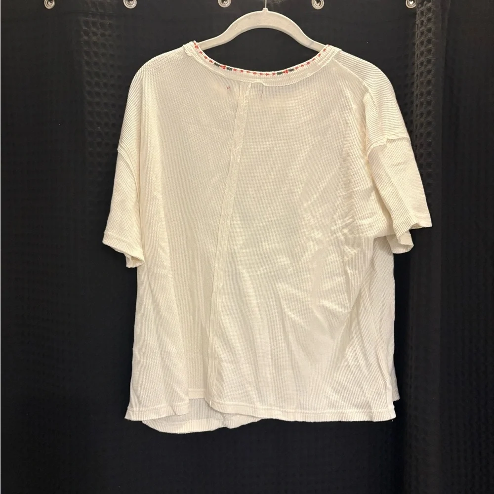Free People We The Free Merry Meowy Tee Small Color: Ivory Combo NWT - Picture 8 of 8